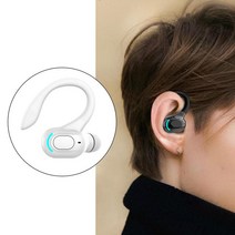 소음측정기 헤드폰 이어 훅 블루투스 5.2 통화 기능 소음 제거 스테레오 마이크 포함 무선 이어폰 운전 용 스포츠, [02] WHITE