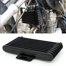 미션 오일 쿨러 오토바이 엔진 라디에이터 125cc - 250cc 먼지 자전거 atv, 블랙 m12 x 1.25