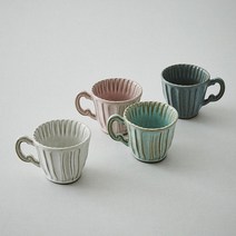 VBC까사 폰다코 도자기컵 스트라이프 머그 300ml 4컬러 택1, 그레이, 1개