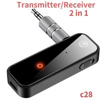 무선 블루투스 리시버 동글이 블루투스 5.0 송수신기 2 인 1 잭 무선 어댑터 3.5mm 오디오 AUX 어댑터 자, 01 c28_01 블루투스 v5.0