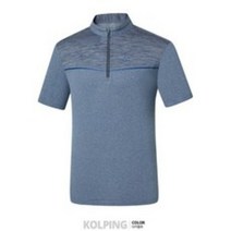 콜핑 KOLPING 시원한 냉감소재 남자등산복상의 반팔 집업 티셔츠 기능성 쿨소재 0559M TBL