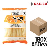 쌀로만 중면 50개 1박스 우동면 짜장 냉동쌀면 생면, 단품