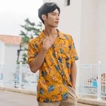 레몬 옐로우 반팔셔츠
