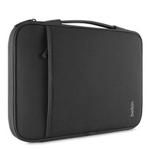 Belkin 13인치 슬리브 블랙 12인치 노트북 및 크롬북용 아이패드 프로 및 대부분의 12인치 노트북과 호환(B2B064-C00), 12 in