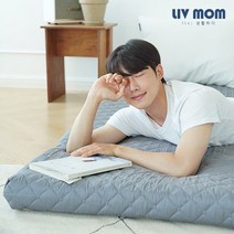 리브맘 7존 누빔 매트리스 토퍼 7cm 멀티싱글, 04.스퀘어블루, 04.스퀘어블루