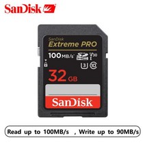 Sandisk Extreme Pro 메모리 카드 128GB 64GB 최대 읽기 속도 170 메가바이트/초 SD 카드 클래스 10 U3 32GB 95 메가바이트/초 카메라 촬영 용