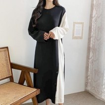 마롱패션 언발런스 롱 팥죽색 블랙 네이비 여성 봄 여름 원피스