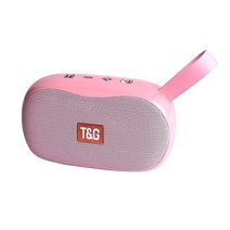 lg 블루투스 누구 스피커 TG173 미니 무선 스피커 소형 아웃도어 휴대용 하이파이 서브우퍼 지 USB TF 카드 FM 라디오 핸즈프리, 분홍색