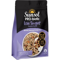 썬솔 아몬드 슈퍼시드 다크 초코 뮤즐리 400g Sunsol Almond Superseed Dark Choc Muesli, 1팩