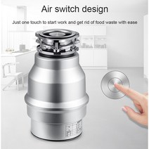 가정용음식물처리기 미생물음식물처리기 JIQI 음식물쓰레기 처리기 쓰레기 처리 분쇄기 주방 싱크 배수구 뼈 소재 스테인레스 스틸 그라인더 에어 스위치, 한개옵션0