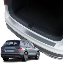 JM 폭스바겐 올뉴 티구안 트렁크 범퍼 스크래치 방지 알루미늄 몰딩 튜닝 tiguan 용품, 트렁크 범퍼 몰딩, 카본 블랙