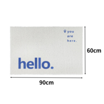 하유 코일 현관 발매트 60 x 90cm 미끄럼방지 PVC 베란다 코일 매트, Hello 화이트