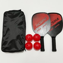 피클볼패들 2인세트 피클볼 라켓 공 가방, 02.레드 2인 세트