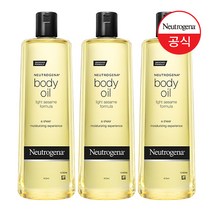 뉴트로지나 세서미 바디오일, 473ml, 3개