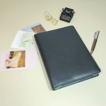 이니셜스 레이저 각인 다이어리 / 이름 로고 25절(A5) 32절(B6) 40절 6공 시스템 2023 업무용 플래너, LA 노블지퍼형_딥그린