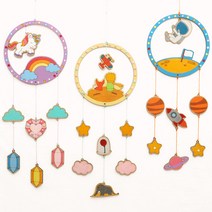 바오바론 모빌 만들기 나무 diy 색칠 어린이 수업 재료 초등학교 미술 투명스티커 증정, (고래의꿈+사은품제공)