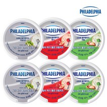 동서 필라델피아 크림치즈 200g 6개 플레인 딸기 갈릭 [당일발송], 플레인200gX6개