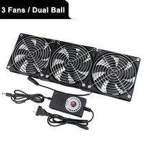 [해외]Gdstime 12cm 고속 DC 12V 220V Btc 광업 기계 섀시 워크스테이션 캐비닛 라디에이터 120MM 폭력 서버 냉각 팬, 협력사, 3 팬볼 3000RPM
