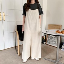 셀러허브 패션 여자 큐롯 와이드핏 검정색 점프수트