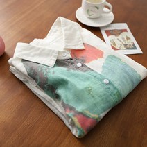 ANYU 화이트 셔츠 셔츠 통근 심플 긴팔 면마 상의