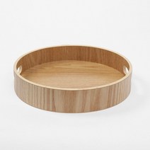 홈키친 손잡이 원형 우드트레이 서빙 카페쟁반25cm, 상세페이지 참조
