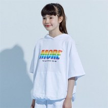더데이걸즈 더데이걸 NC13 무지개 레터 반팔 후드 TGMH22301