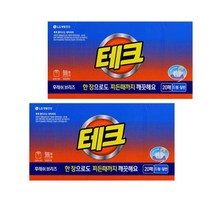 트윈스몰 LG 뽑아쓰는 세탁세제 테크 간편시트20매(후레쉬브리즈)시트형 세제, 2개
