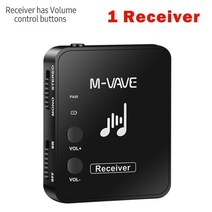 M-vave WP-10 2.4GWireless 시스템 이어폰 모니터 충전식 송신기 수신기 지원 스테레오 모노 녹음 기능, 04 1 Receiver