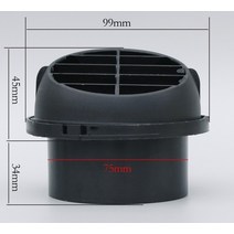 공업용환풍기 송풍기 배풍기 충전 무선 엔진 에어 벤트 덕트 자동차 히터 배출구 방향 회전 출구 배기 커넥터 조이너 파이프 부품 트럭 액세서리, 4D