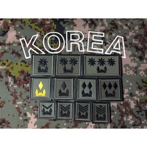 육군 방탄철모계급장 방탄모/정글모 벨크로 찍찍이 계급장, 소위