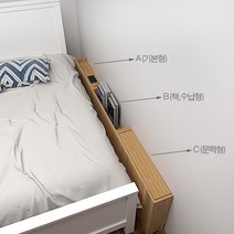 아이린 침대틈새 사이드테이블 틈새수납, 틈새수납-C[문짝형]-애쉬