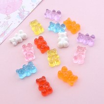 5개) 곰돌이/ 젤리곰 파츠장식 -8color 데코덴 슬라임, 라일락