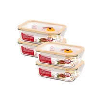 [본사] 락앤락 오븐글라스 유로스팀홀 직사각 1L(LLG445T) 4P, 없음