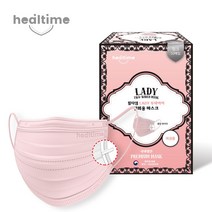 힐타임 투와이어 LADY 숨편한 마스크 핑크 50매, 단품