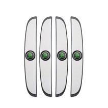 자동차 도어 백미러 프로텍터 고무 충돌 방지 스트립 스티커 4 개입 스코다 옥타비아 수퍼브 코디아크 카로, 03 A White