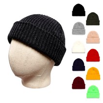 커먼하우스 볼륨 무지 니트 비니 겨울 두꺼운 따뜻한 남자 여자