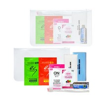 엘라스틴 세면용품 여행용 파우치 일회용 샴푸 린스 바디워시 세트, 10개