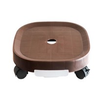 네이처안 이동식 물받이 화분 받침대 사각, 브라운