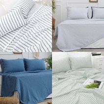 1+1 시어서커 워싱 홑이불 [SS/Q], 01_바이섬 홑이불(Q)오션 1+1