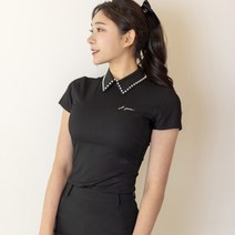 뉴 진주 카라 반팔 티셔츠 New Pearl Collar T-shirts (Black)
