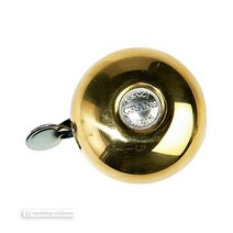 Crane Bell Co. RITEN Classic Brass Rotary Bicycle Bell : GOLD - Made in Japan!