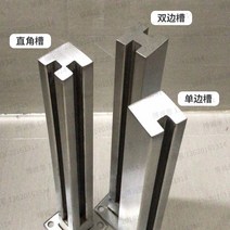 계단난간 304 스테인레스 베란다 유리 가드 실내외 다락방 난간 펜스 모던 글라스 계단 손잡이 기둥, 샴페인 골드 도금 플러스 35위안/개