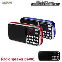 효도 MP3 휴대용 FM 라디오 강력 스피커 대양 DY-001