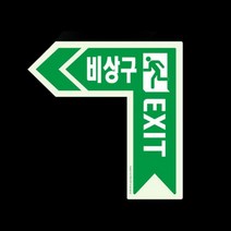 현wisdhm_안전표시 비상구 표지판 안내판 바닥용 고휘도스티커 용표♥cleang, ♥cleang우-녹적색