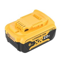 디월트 전동 공구용 20v 6.0ah 리튬 배터리 dcb184 dcb200 충전식 전동 공구 세트 20v 18volt 18 v 6000mah, 1 개 배터리