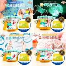 동문서답 / 1+1 KC인증 타카 슬라임 지글리/클리어/샤베트/야광, 클리어+클리어