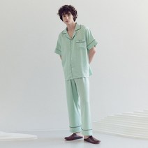 [발코니][3851-BBUHP] 샤이니 파자마(men) Green