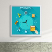 아트박스/꾸밈 cx396-지금은공부할시간액자벽시계, 화이트／C타입-음악