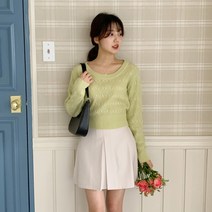 린다샵 세크라 밴딩 주름 A라인 미니스커트-cpsk5222k31