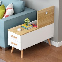 소파 사이드 테이블 좁은 거실 주방 소파 협탁 이케아st 수납장, 60x30x55 캐비닛 도어 색상 비고